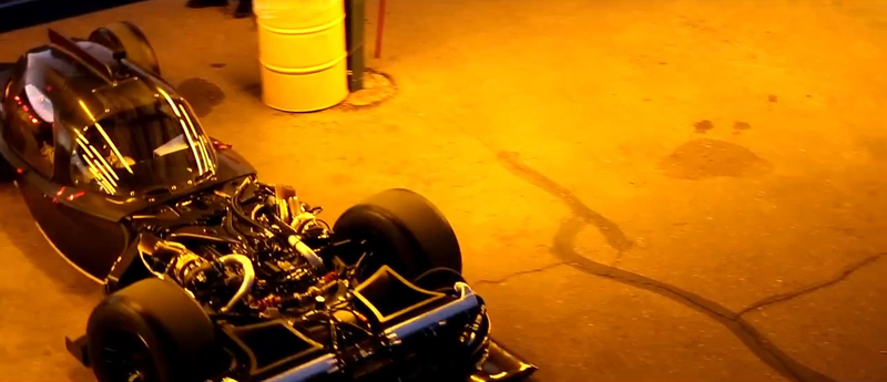 Illustration for article titled Naked Nissan LMP1 Car Shows Off Its Crazy Front-Engine Design